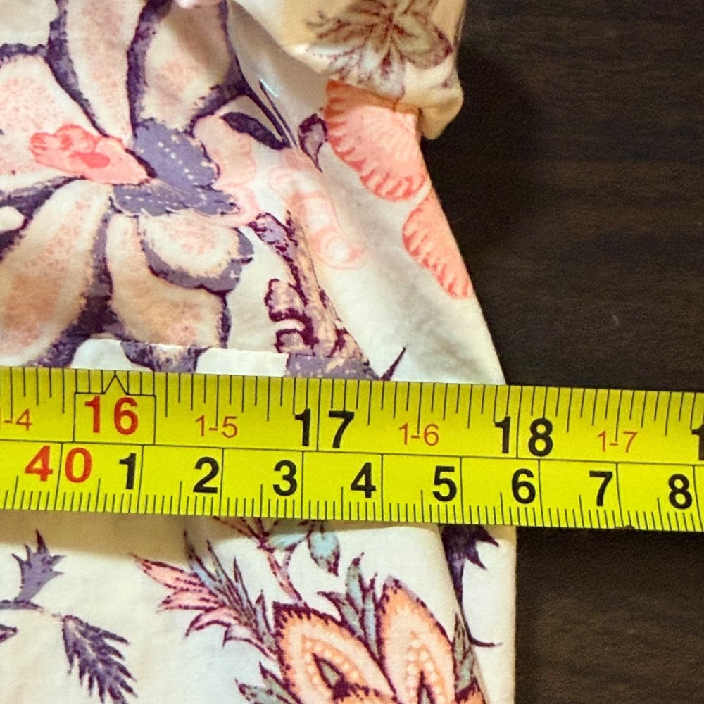 Sundress Tiered‎ Sleeveless Strappy Size S Cottagecore Beachy Pastel Floral - Picture 9 of 11